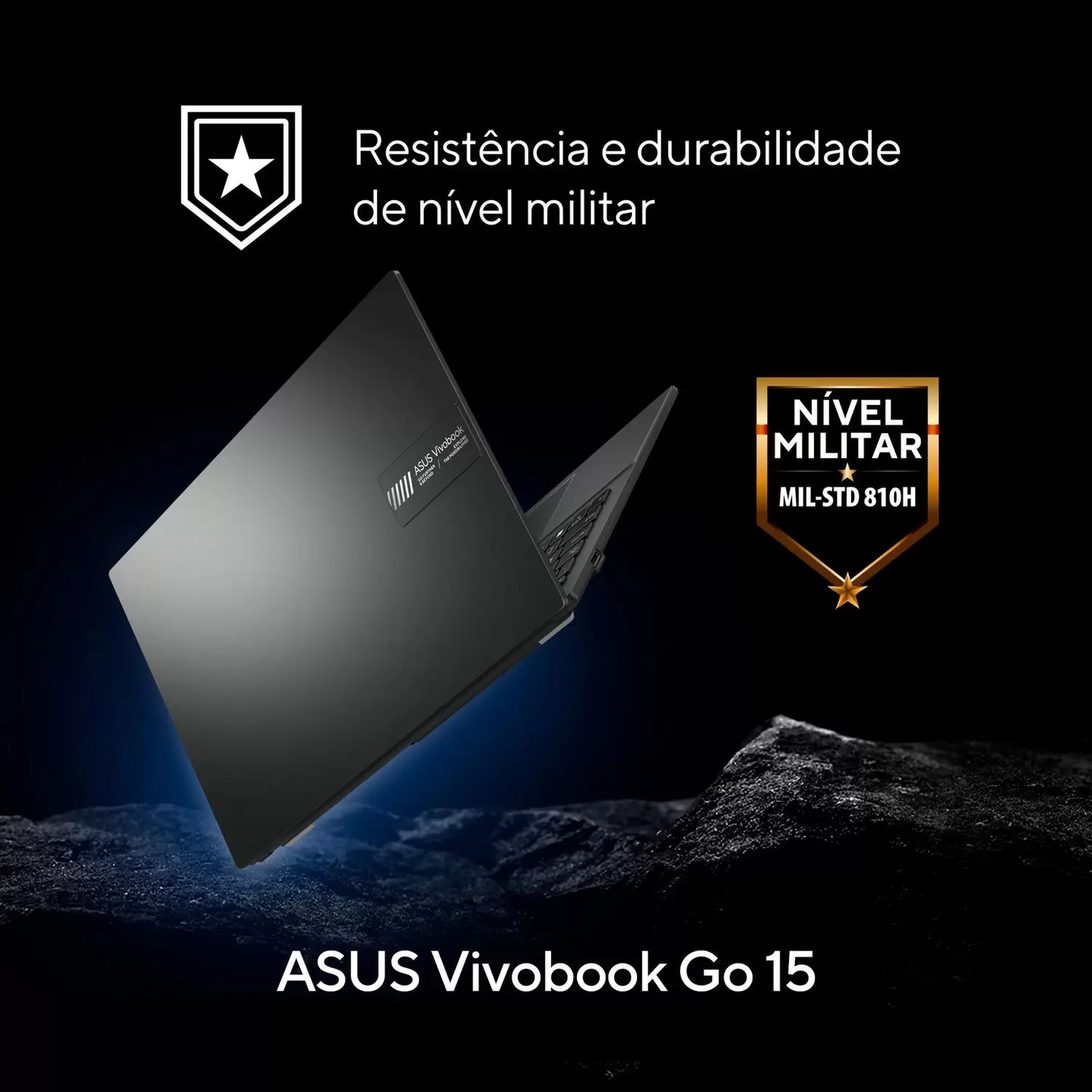 Notebook ASUS Vivobook Go E1504FA-NJ732 AMD Ryzen 5 7520U 8GB RAM 512GB SSD Linux KeepOS AMD Radeon Graphics Mixed Black